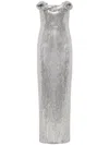 Rachel Gilbert Rosalie Gown In Silver