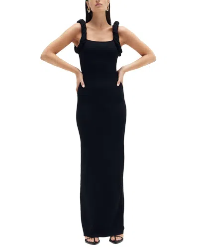 Rachel Gilbert Rosetta Sleeveless Gown In Black