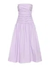Rachel Gilbert Ruched Strapless Dress In Purple