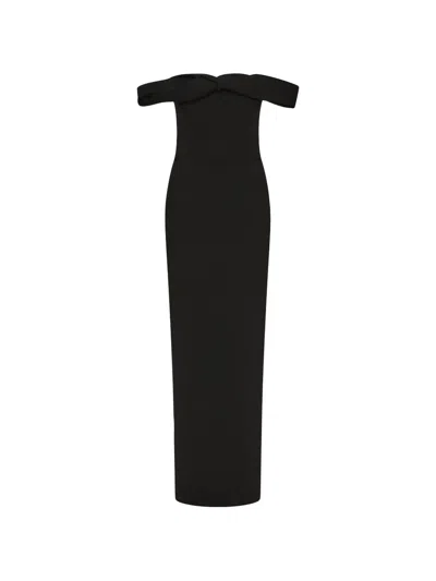 Rachel Gilbert Rydell Off-shoulder Maxi Dress In Black