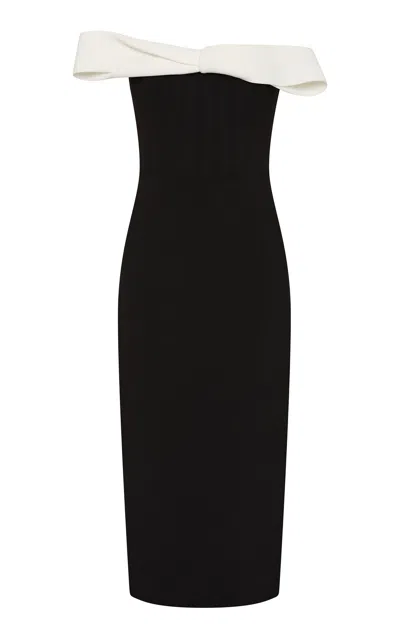 Rachel Gilbert Rydell Off-the-shoulder Midi Dress In Black