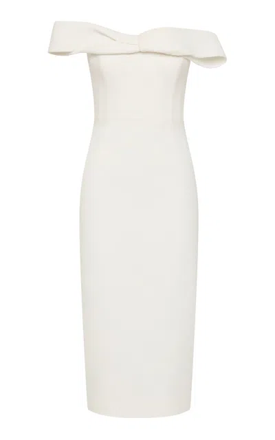 Rachel Gilbert Rydell Off-the-shoulder Midi Dress In White