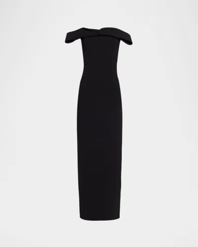Rachel Gilbert Rydell Strapless Long Gown In Black