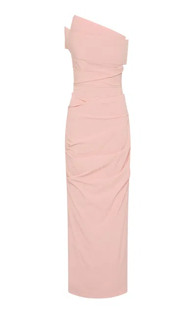 Rachel Gilbert Salma Strapless Dress In Light Pink