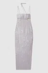 Rachel Gilbert Sequin Cut Out Maxi Dress In White