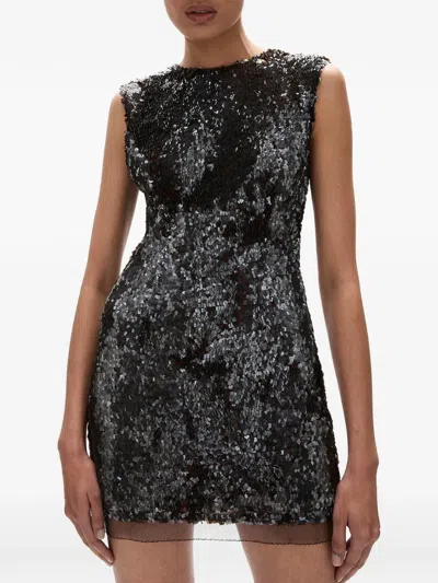 Rachel Gilbert Sequin-embellishment Mini Dress In Brown