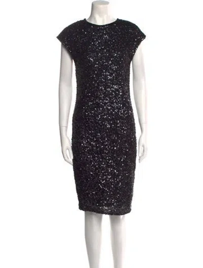 Pre-owned Rachel Gilbert Sequin Knee-length Dress In Burgundy