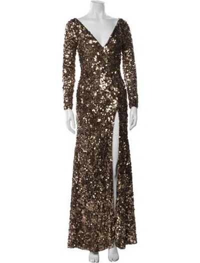 Pre-owned Rachel Gilbert Sequin Long Dress