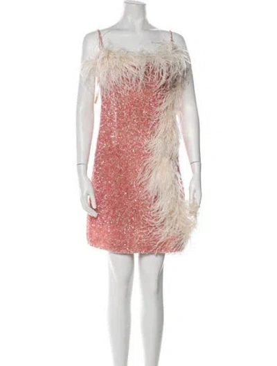 Pre-owned Rachel Gilbert Sequin Mini Dress W/ Tags In Pink