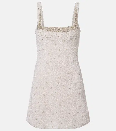 Rachel Gilbert Sequined Minidress In White