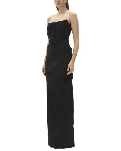 Rachel Gilbert Sienna Fitted Gown In Black