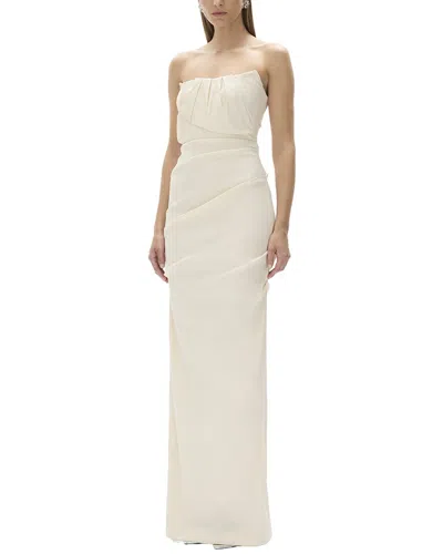 Rachel Gilbert Sienna Fitted Gown In Neutral