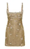 Rachel Gilbert Solana Embellished Tulle Mini Dress