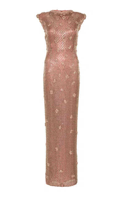 Rachel Gilbert Solana Gown In Pink