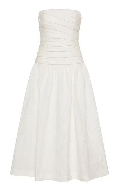 Rachel Gilbert Sophia Drop-waist Midi Dress In Ivory
