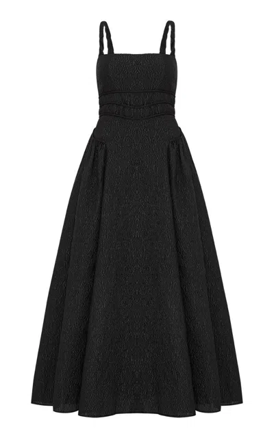 Rachel Gilbert Sophia Gathered Maxi Dress In Black