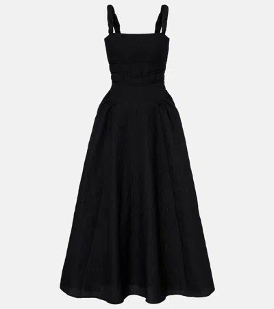 Rachel Gilbert Sophia Jacquard Maxi Dress In Black