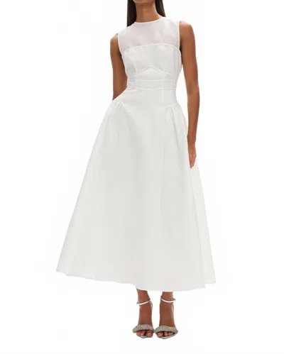 Rachel Gilbert Sophia Slim-fit Midi Dress In Ivory In White