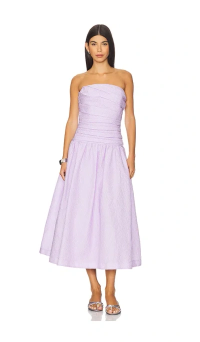 Rachel Gilbert Sophia Strapless Dress In Lilac