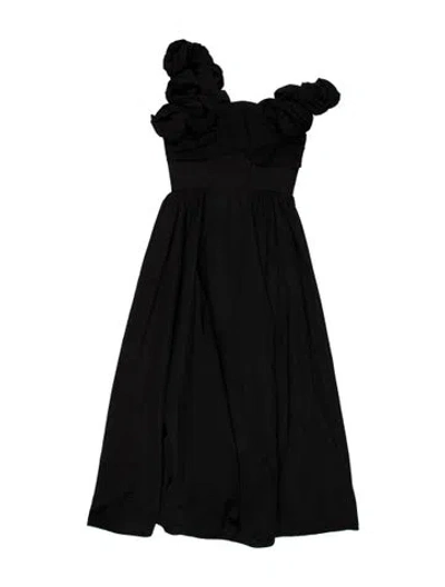 Pre-owned Rachel Gilbert Square Neckline Long Dress W/ Tags In Black