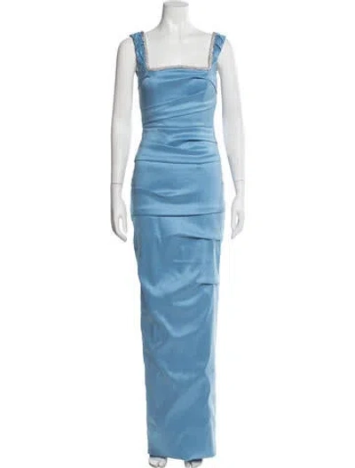 Pre-owned Rachel Gilbert Square Neckline Long Dress W/ Tags In Multicolor