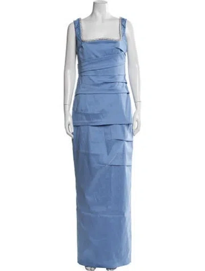 Pre-owned Rachel Gilbert Square Neckline Long Dress W/ Tags In Multicolor