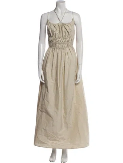 Pre-owned Rachel Gilbert Square Neckline Long Dress W/ Tags In Neutral