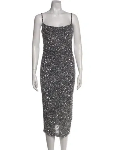 Pre-owned Rachel Gilbert Square Neckline Midi Length Dress