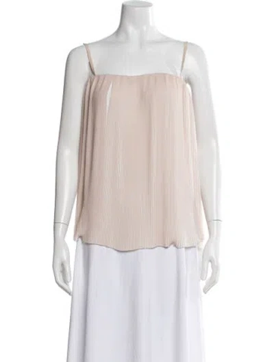 Pre-owned Rachel Gilbert Square Neckline Sleeveless Top In Neutral