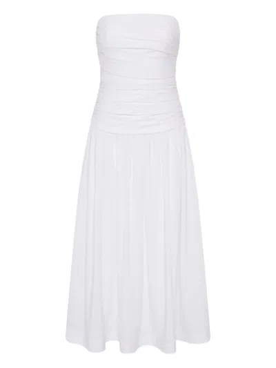 Rachel Gilbert Strapless Gale Dress In White