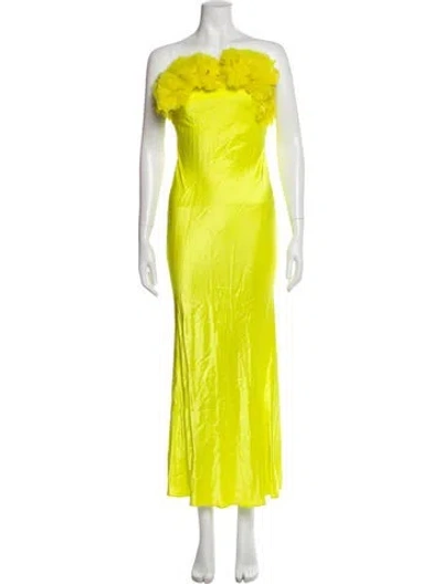 Pre-owned Rachel Gilbert Strapless Long Dress In Multi