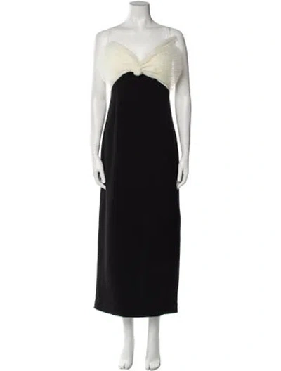 Pre-owned Rachel Gilbert Strapless Long Dress W/ Tags In Black