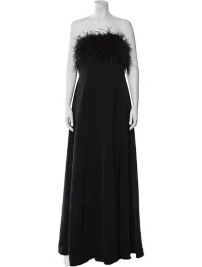 Pre-owned Rachel Gilbert Strapless Long Dress W/ Tags In Black