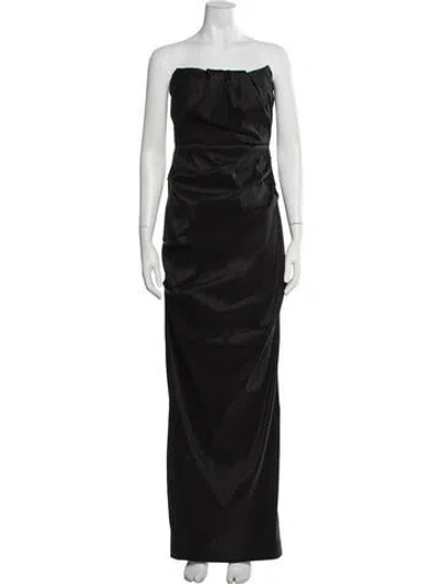 Pre-owned Rachel Gilbert Strapless Long Dress W/ Tags In Multicolor
