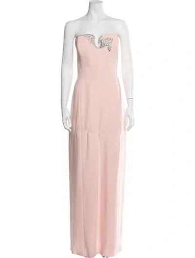 Pre-owned Rachel Gilbert Strapless Long Dress W/ Tags In Pink