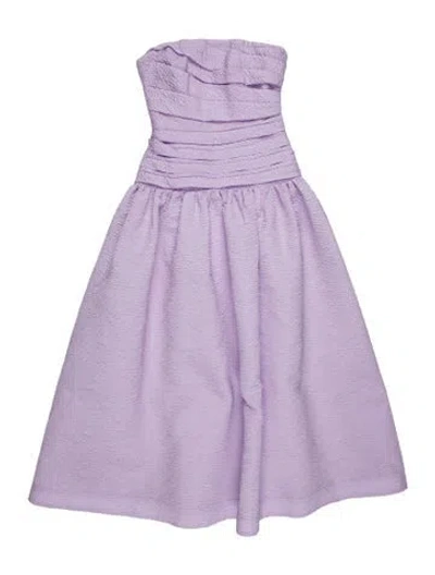 Pre-owned Rachel Gilbert Strapless Long Dress W/ Tags In Purple
