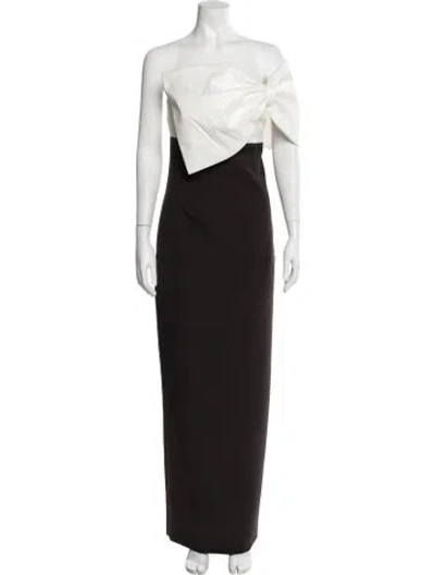 Pre-owned Rachel Gilbert Strapless Long Dress W/ Tags In White