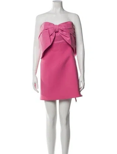 Pre-owned Rachel Gilbert Strapless Mini Dress In Pink