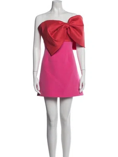 Pre-owned Rachel Gilbert Strapless Mini Dress In Pink