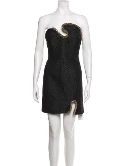 Pre-owned Rachel Gilbert Strapless Mini Dress W/ Tags In Black