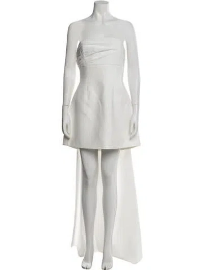Pre-owned Rachel Gilbert Strapless Mini Dress W/ Tags In White