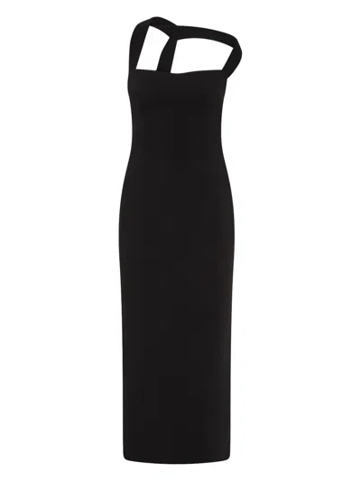 Rachel Gilbert Strappy Midi Dress In Black
