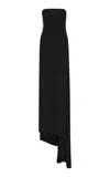 Rachel Gilbert Tibi Strapless Contrast Gown In Black