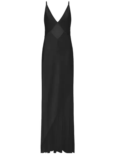 Rachel Gilbert Venus V-neck Gown In Schwarz