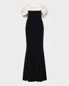 Rachel Gilbert Virgo Gown In Blackcoconut