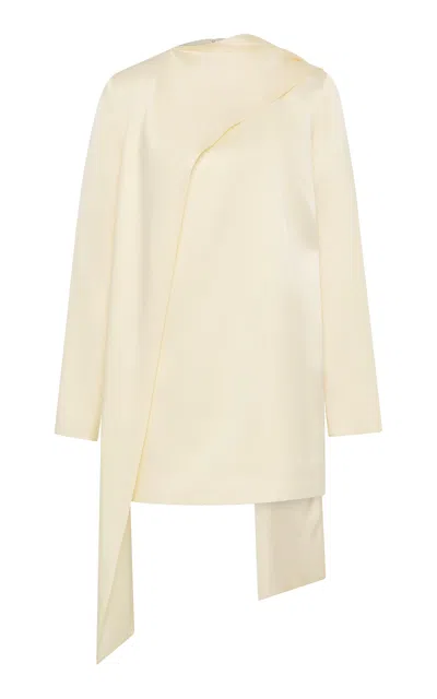 Rachel Gilbert Vista Wool-silk Mini Dress In White