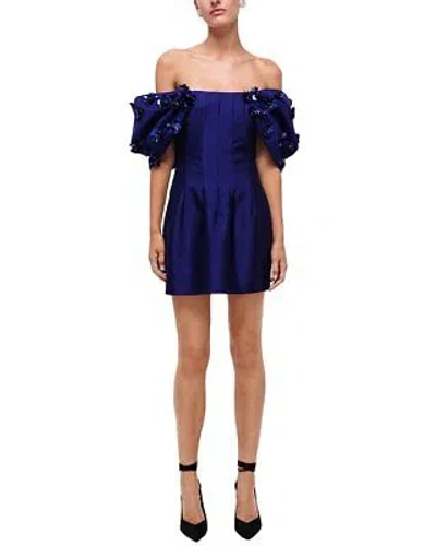Pre-owned Rachel Gilbert Vito Mini Dress Women's In Blue