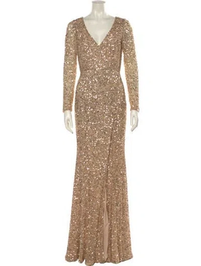 Pre-owned Rachel Gilbert V-neck Long Dress