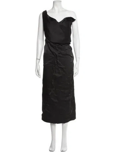 Pre-owned Rachel Gilbert V-neck Long Dress In White
