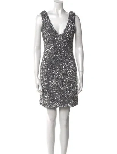 Pre-owned Rachel Gilbert V-neck Mini Dress